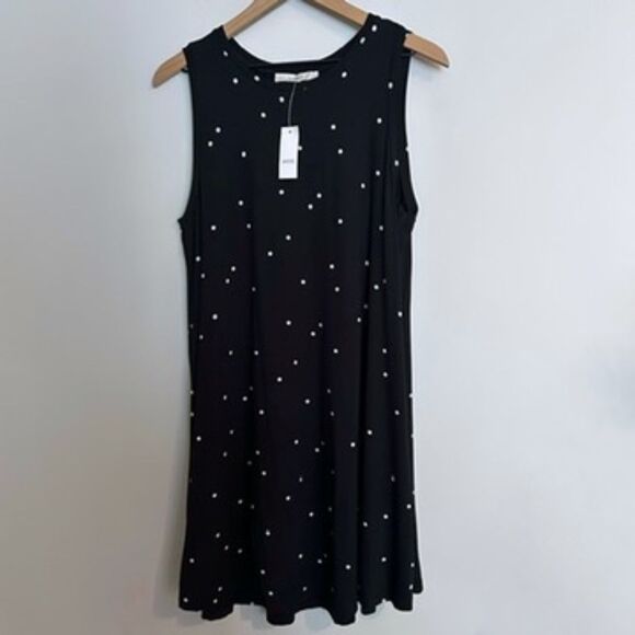 Ann Taylor Loft Polka Dot Swing Dress Large - Picture 1 of 6